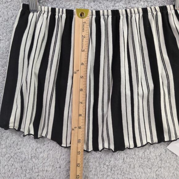 American Eagle White And Black Striped Women's Small Flowy Cropped Tube Top NWT - Picture 5 of 10